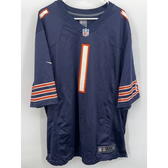 Nike On Field Chicago Bears #1 Justin Fields Stitched Jersey Men's Size 2XL - Picture 1 of 8
